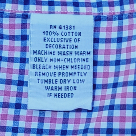 Ralph Lauren Blue Label Plaid Classic Shirt Long Sleeve Blue Pink Men's Medium - Picture 10 of 13